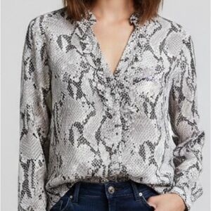 Express Black and Gray Patterned Blouse